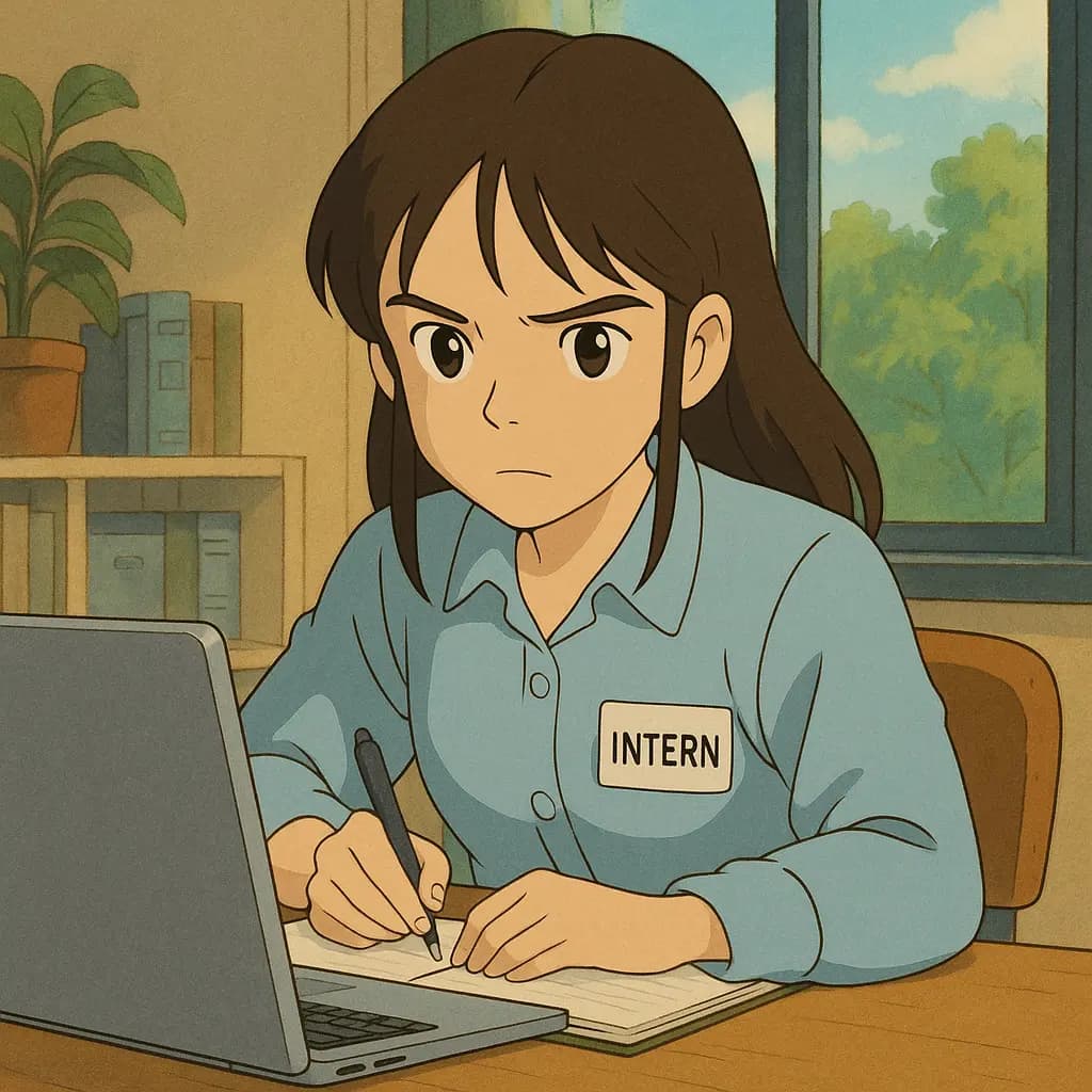 Illustration for blog: How to not suck at your summer 2025 internship 👩‍💻